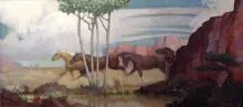 Heller Center Mustang Mural