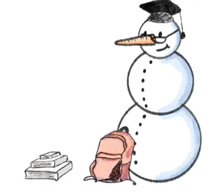 snowman studying