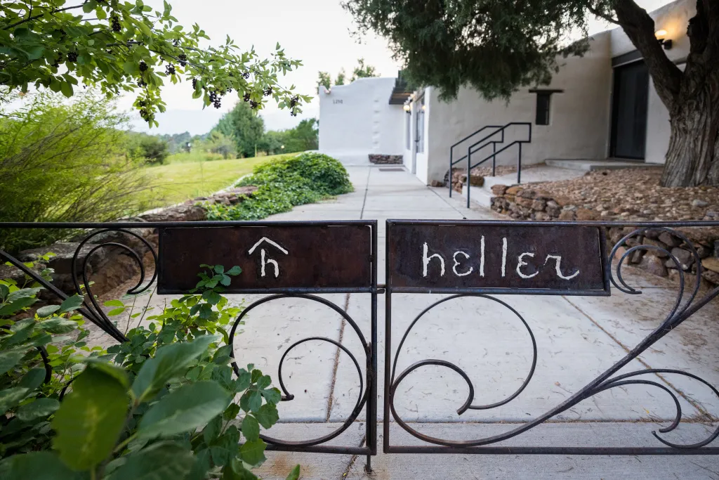 Entrance gate to the Heller Center